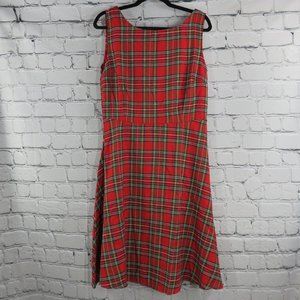 Women's Plus Sleeveless Plaid Dress